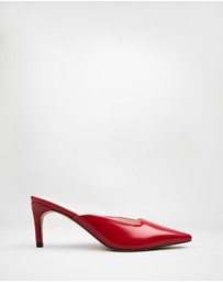 RAID - Miko kitten heeled mules in Red