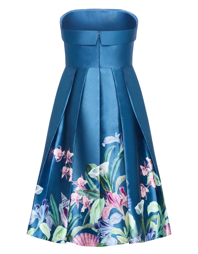 City Chic - Plus size Tiffany Bloom Strapless Midi Dress - jade