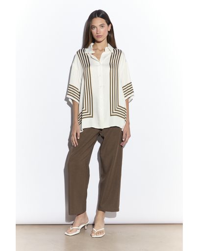 CREAM OLIVE STRIPE