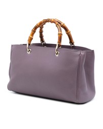 Pre-Loved by Azura Reborn - Pre-Loved Medium Calfskin Bamboo Shopper Satchel
