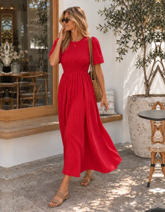 Esther & Co - Iolana Dress - Cherry