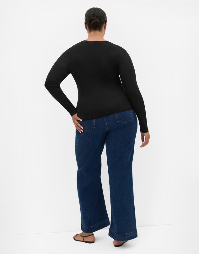 City Chic - Button Through Knit Top