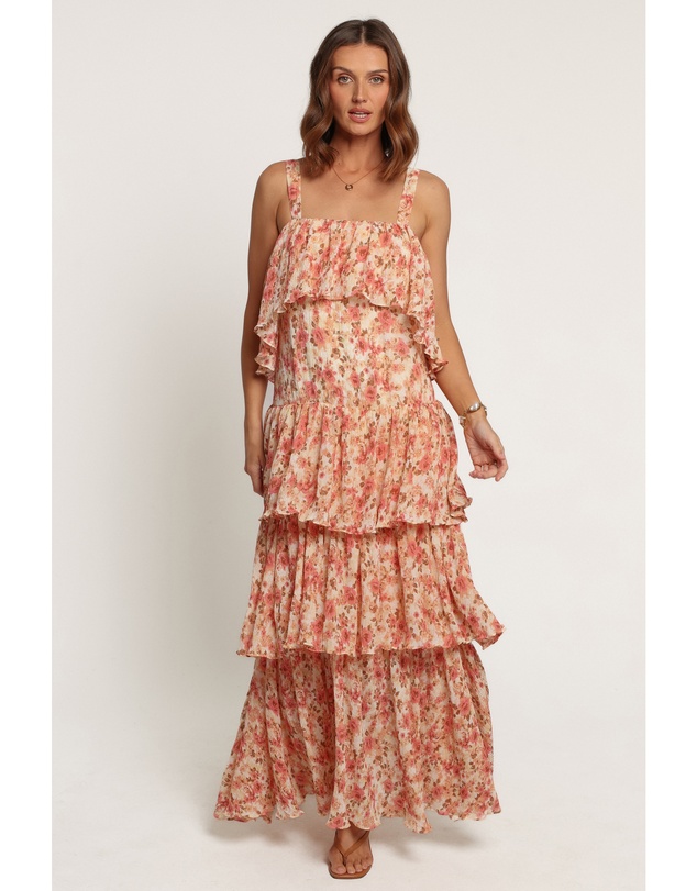 Petal & Pup - Everleigh Midi Dress - Pink Green Floral
