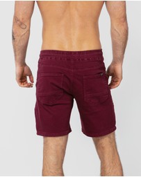 ONEBYONE - Hudson Maroon Shorts