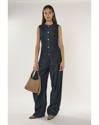 Glamorous - Denim Sleeveless Blouse
