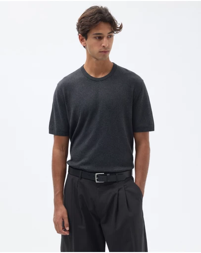 AERE - Cotton Cashmere Knit T-Shirt