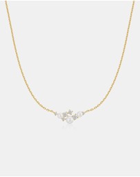 Ania Haie - Ania Haie Gold Shell Pearl Cluster Necklace