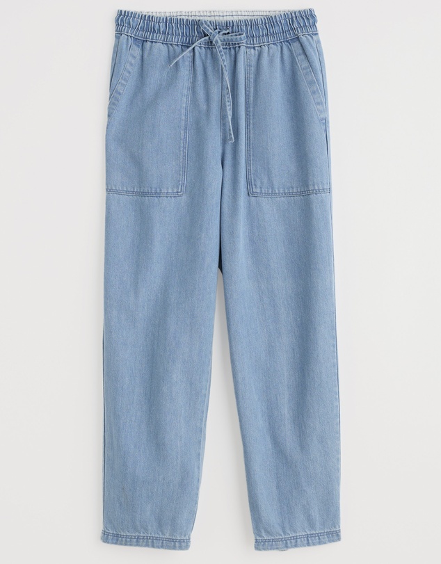 Seasalt - Seasalt Cornwall Blue Sholl Denim-Linen Joggers