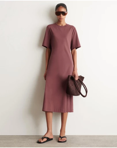 COS - Belt-Detail Midi T-Shirt Dress