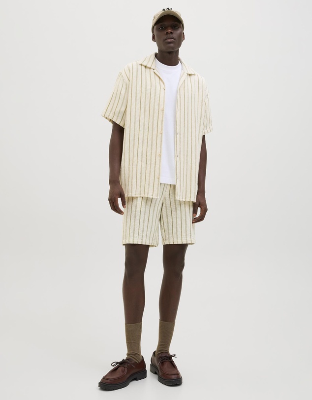 Jack & Jones - Jaiden Coba Striped Jogger Shorts Mid Relaxed Fit