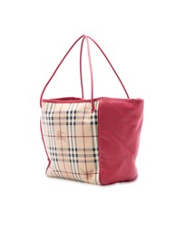 Pre-Loved by Azura Reborn - Pre-Loved Small Leather Trimmed Haymarket Check Coated Canvas Canterbury Tote