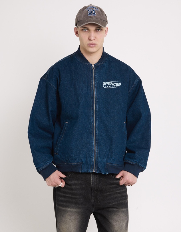 Spencer Project - Raven Denim Bomber Jacket