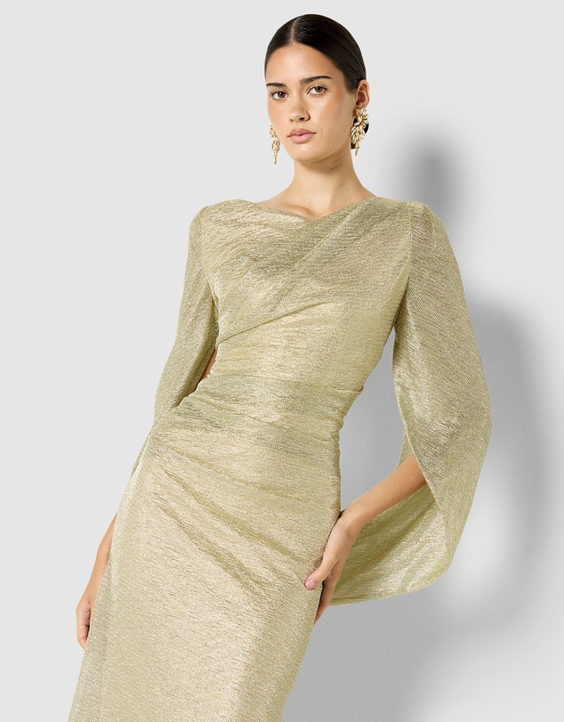 Montique - Alexie Metallic Knit Gown