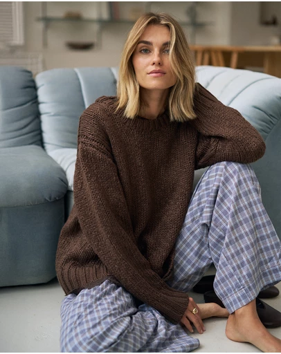Ceres Life - Sage Chunky Knit Crew