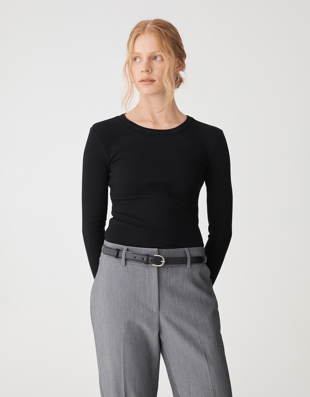 Forcast - Devon Long Sleeve Rib Tee