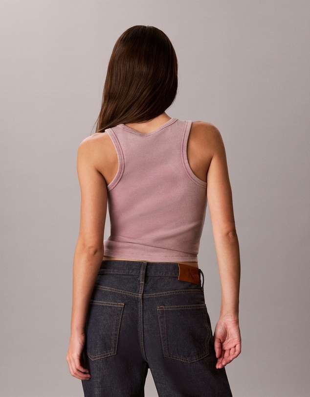 Calvin Klein Jeans - Woven Monologo Rib Tank Top