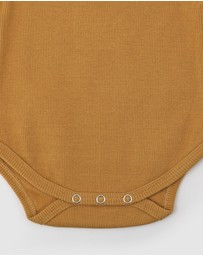 WITH LOVE FOR KIDS - Basics Thick Ribbed Long Sleeve Onesie - Babies
