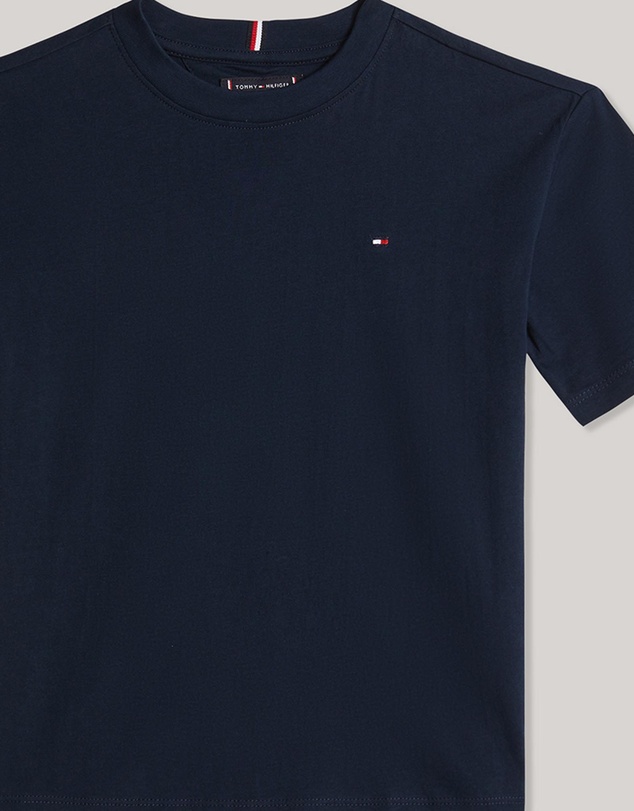 Tommy Hilfiger - Flag Embroidery Crew Neck T-Shirt - Kids