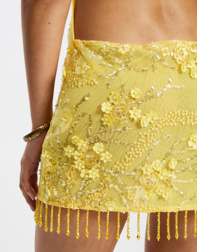 Jaded London - Beaded Mesh Mirage Dress