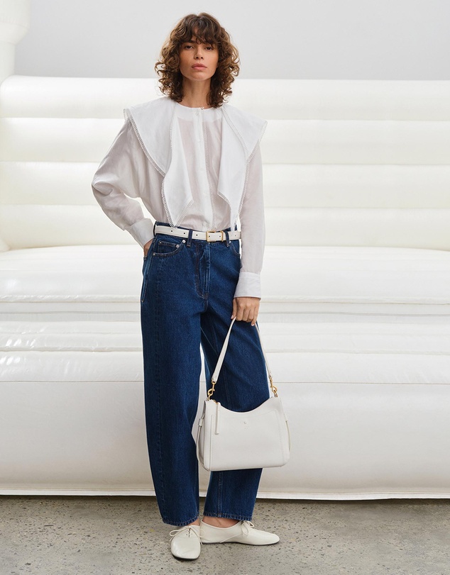 Oroton - Barrel Leg Denim Jeans