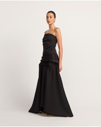 TOJHA - GAIA STRAPLESS MAXI DRESS BLACK