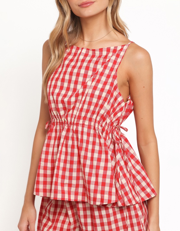 Petal & Pup - Rory Top - Red Gingham