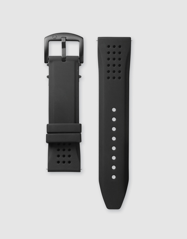 Maxum - Lansdowne Band - Black Silicone With Gunmetal Buckle