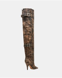 Steve Madden - Baddie Brown Distressed Boots