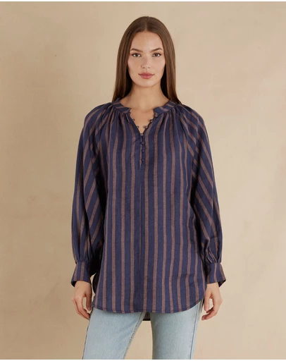 Amelius - Estelle Linen Tunic Blouse