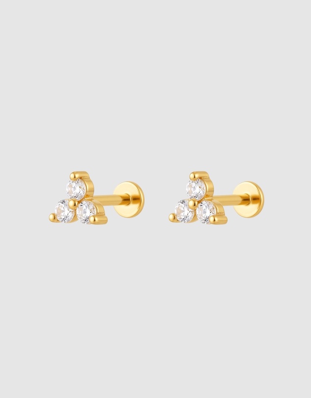HOUSE OF SLANI - Gold Lou Flatback Ear Piercing