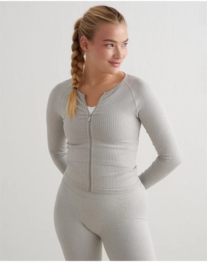 Aim'n - Ribbed Seamless Zip Jacket