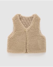 Purebaby - Shearling Reversible Vest -Kids-Babies