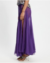 Jaded London - Godet Maxi Skirt With Tie