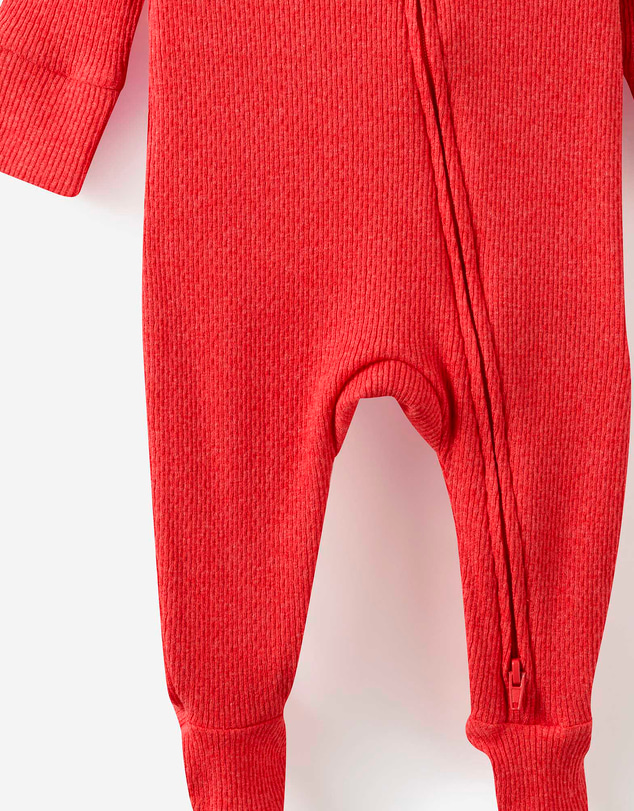 Cotton On Kids - Littlie Organic Long Sleeve Zip Romper