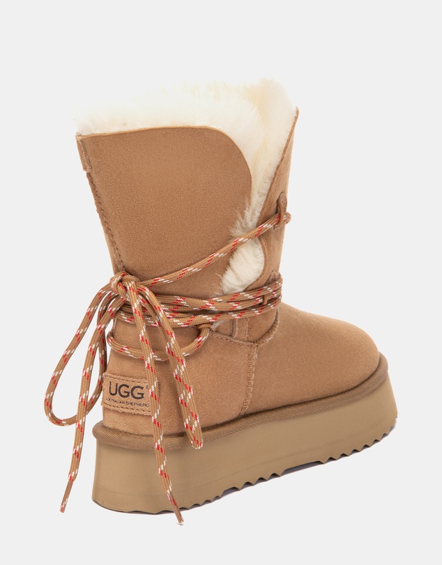 EVERAU - Australian Shepherd Ugg Carmont Platform Double Faced Sheepskin Upper UGG Boots