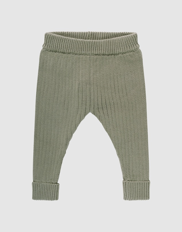 Kynd Baby - Organic Chunky Rib Knit Pant in Olive