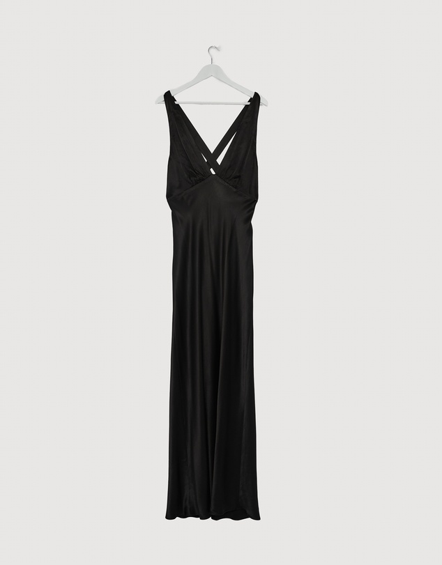 Revibe - Repaired Shona Joy La Lune Plunged Cross Back Maxi Dress - AU 14
