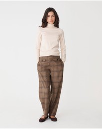 Forcast - Lani Barrel Leg Check Pants