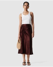 & Other Stories - Drawstring Satin Midi Skirt