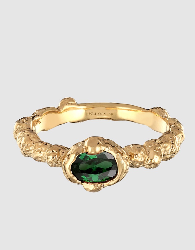 Haze & Glory - ICONIC EXCLUSIVE - Zirconia Cocktail Ring in Gold-Plated 925 Silver