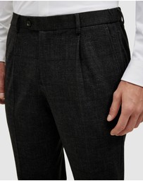 Politix - Travel Performance Jersey Check Tailored Pant
