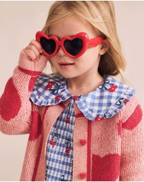 Huxbaby - Cherry Gingham Shirred Dress - Babies-Kids