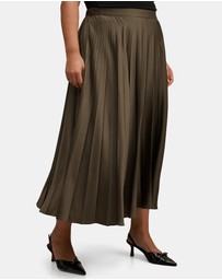 Forever New Curve - Delphine Curve Pleated Midaxi Skirt