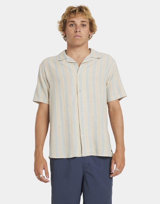 RVCA - Mens Beat Stripe Short Sleeve Shirt