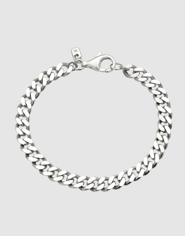 Kuzzoi - ICONIC EXCLUSIVE - Polished Curb Chain Bracelet in 925 Silver