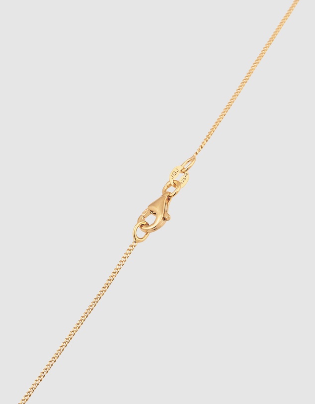 Elli Jewelry - Necklace Women White Lab Grown Diamond 925 Sterling Silver Gold Plated