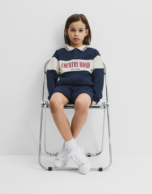 Country Road - Organically Grown Cotton Stripe Rugby Top