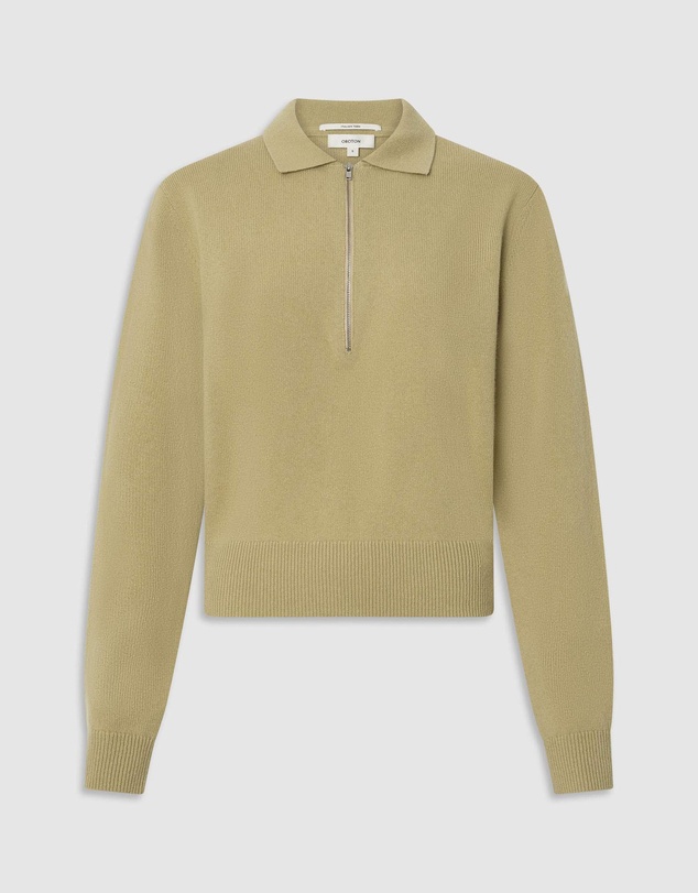 Oroton - Long Sleeve Zip Polo