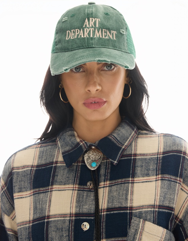 THE TALES - Destroyed Art Department Green Trucker Cap