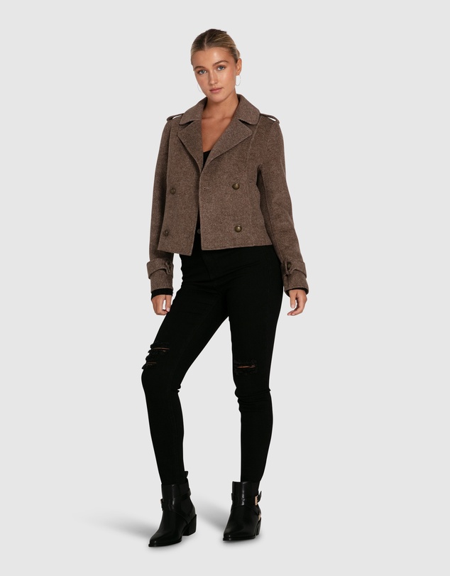 Belle & Bloom - Better Off Military Peacoat
